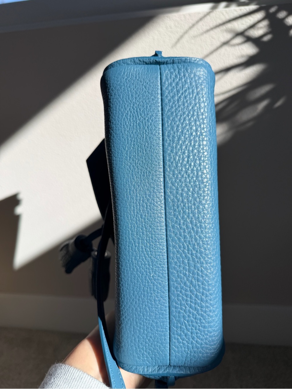 Longchamp Pénélope Leather Crossbody Bag - Pilot Blue - Picture 10 of 11
